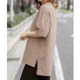 モカ | オーバーサイズチュニックTシャツ レディース カット | ad thie
