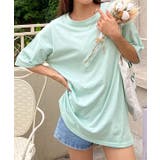 アイスグリーン | オーバーサイズチュニックTシャツ レディース カット | ad thie