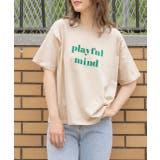 アイボリー１ | ロゴプリントTシャツ 柄 Tシャツ | ad thie