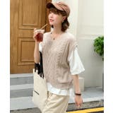 ケーブルニット×Tシャツセット セットアップ 半袖 | ad thie | 詳細画像3