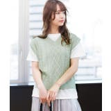 ケーブルニット×Tシャツセット セットアップ 半袖 | ad thie | 詳細画像19