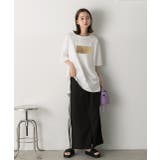 箔プリント オーバーサイズTシャツ | ad thie | 詳細画像14 