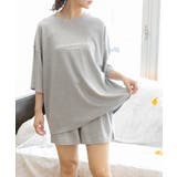 モクグレー×モクグレー | ロゴ入りルームウエア セットアップ 柄 | ad thie