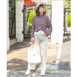 スムースプチハイネックロゴプリントロングTシャツ 柄 プチハイネック | ad thie | 詳細画像13 