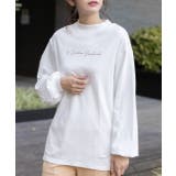 スムースプチハイネックロゴプリントロングTシャツ 柄 プチハイネック | ad thie | 詳細画像27 