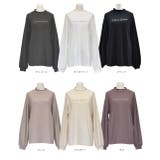 スムースプチハイネックロゴプリントロングTシャツ 柄 プチハイネック | ad thie | 詳細画像38 