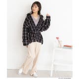 VネックレーステレコロングTシャツ カットソー レース | ad thie | 詳細画像13