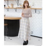 VネックレーステレコロングTシャツ カットソー レース | ad thie | 詳細画像16