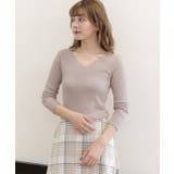 VネックレーステレコロングTシャツ カットソー レース | ad thie | 詳細画像20