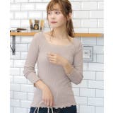 スクエアレーステレコロングTシャツ カットソー レース | ad thie | 詳細画像14 