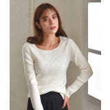 オフホワイト１ | スクエアーニット リブニット トップス | ad thie