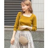 マスタード | スクエアーニット リブニット トップス | ad thie