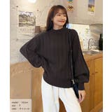 ワイドリブニット 太リブ ハイネック | ad thie | 詳細画像14 