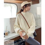 オフホワイト | ワイドリブニット 太リブ ハイネック | ad thie