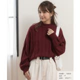 ボルドー | ワイドリブニット 太リブ ハイネック | ad thie