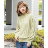 オリーブ | ワイドリブニット 太リブ ハイネック | ad thie