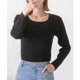 スクエアネック リブニットトップス | ad thie | 詳細画像10 