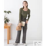 スクエアネック リブニットトップス | ad thie | 詳細画像16 