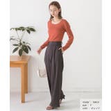 スクエアネック リブニットトップス | ad thie | 詳細画像19 