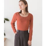 スクエアネック リブニットトップス | ad thie | 詳細画像20 