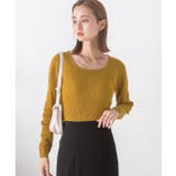 スクエアネック リブニットトップス | ad thie | 詳細画像33 