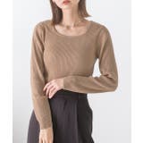 スクエアネック リブニットトップス | ad thie | 詳細画像5 