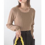 スクエアネック リブニットトップス | ad thie | 詳細画像6 