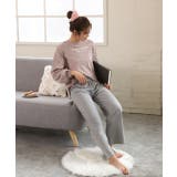 ロゴ入り長袖ルームウェア 柄 セットアップ | ad thie | 詳細画像13 