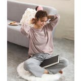 ロゴ入り長袖ルームウェア 柄 セットアップ | ad thie | 詳細画像16 