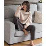 ロゴ入り長袖ルームウェア 柄 セットアップ | ad thie | 詳細画像22 