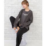 ロゴ入り長袖ルームウェア 柄 セットアップ | ad thie | 詳細画像31 