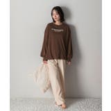 ロゴ入り長袖ルームウェア 柄 セットアップ | ad thie | 詳細画像4 