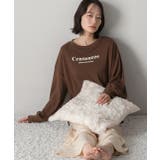 ロゴ入り長袖ルームウェア 柄 セットアップ | ad thie | 詳細画像7 