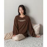 ロゴ入り長袖ルームウェア 柄 セットアップ | ad thie | 詳細画像9 