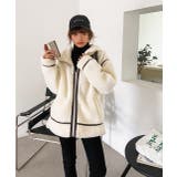 パイピングボアジャケット ファーコート ボア | ad thie | 詳細画像13 