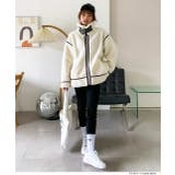 パイピングボアジャケット ファーコート ボア | ad thie | 詳細画像15 