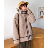 パイピングボアジャケット ファーコート ボア | ad thie | 詳細画像30 