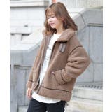 パイピングボアジャケット ファーコート ボア | ad thie | 詳細画像32 