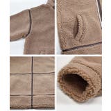 パイピングボアジャケット ファーコート ボア | ad thie | 詳細画像40 