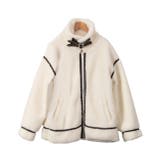 パイピングボアジャケット ファーコート ボア | ad thie | 詳細画像43 