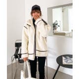 パイピングボアジャケット ファーコート ボア | ad thie | 詳細画像6 