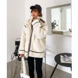 パイピングボアジャケット ファーコート ボア | ad thie | 詳細画像7 