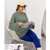 ワイド袖 ラグランニットプルオーバー クルーネック | ad thie | 詳細画像11 