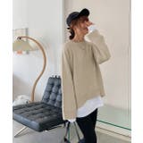 ワイド袖 ラグランニットプルオーバー クルーネック | ad thie | 詳細画像23 