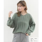 Vネックリブニット Vネック ニット | ad thie | 詳細画像19 