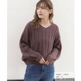 Vネックリブニット Vネック ニット | ad thie | 詳細画像23 
