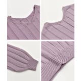 Vネックリブニット Vネック ニット | ad thie | 詳細画像26 