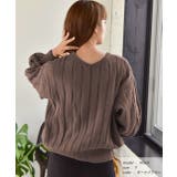 Vネックリブニット Vネック ニット | ad thie | 詳細画像5 