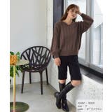 Vネックリブニット Vネック ニット | ad thie | 詳細画像6 