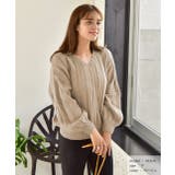 Vネックリブニット Vネック ニット | ad thie | 詳細画像7 